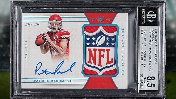 2017 National Treasures NFL Shield Patrick Mahomes RPA 1/1