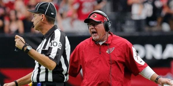 Courtesy of the Arizona Cardinals: Bruce Arians and Co. don't have much to yell about these days.