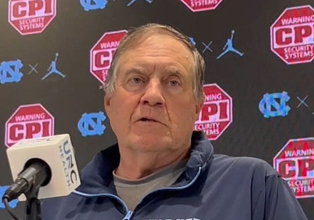 North Carolina Tar Heels head coach Bill Belichick