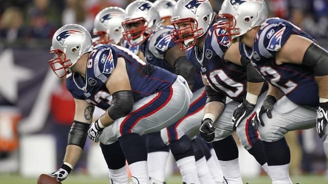 Courtesy of Pro Football Talk: The interior of New England's offensive line must step up. 