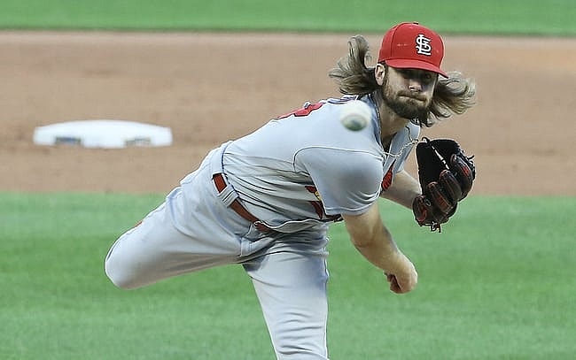 Sep 20, 2020; Pittsburgh, Pennsylvania, USA;  St. Louis Cardinals relief pitcher John Gant (53) pitches against the Pittsburgh Pirates during the eighth inning at PNC Park. The Cardinals won 2-1. Mandatory Credit: Charles LeClaire-USA TODAY Sports