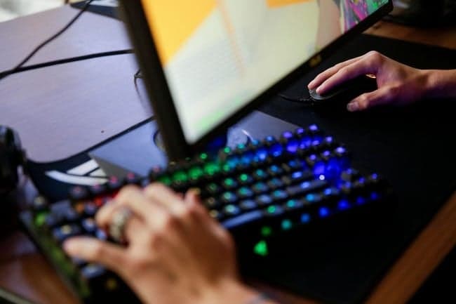 Nolan Starkey, a senior at Rossville High School, plays Counter Strike: Global Offensive, Monday, April 15, 2019, in Rossville. Starkey signed his letter of intent Wednesday to play esports at Trine University in Angola, Ind.
Rossville High School Senior Signs With Trine University To Play Esports