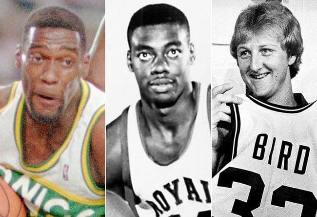 Shawn Kemp (from left), Oscar Robertson and Larry Bird.
Playersdraft