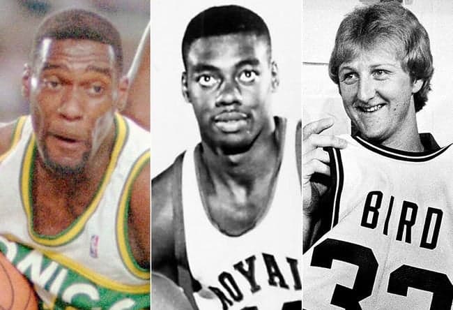 Shawn Kemp (from left), Oscar Robertson and Larry Bird.
Playersdraft