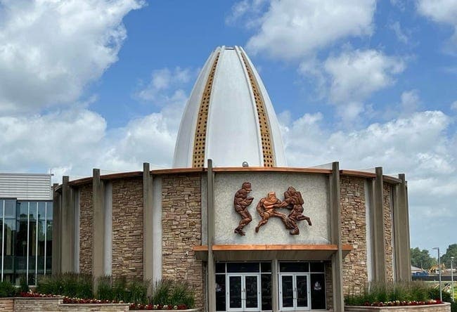 The Pro Football Hall of Fame in Canton.