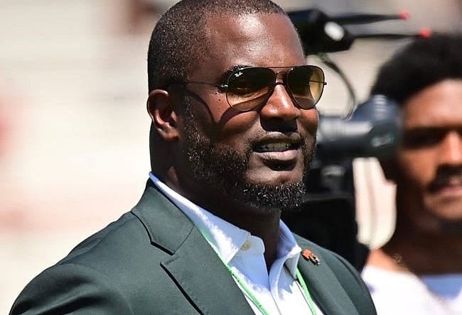 Florida A&M football head coach Willie Simmons looks on during the Orange and Green Spring Game at Bragg Memorial Stadium in Tallahassee, Florida, Saturday, April 15, 2023

Willie Simmons