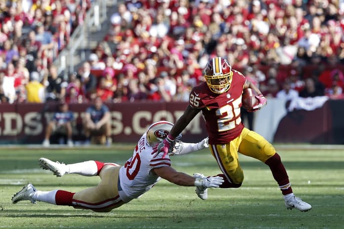 Washington Redskins running back Chris Thompson