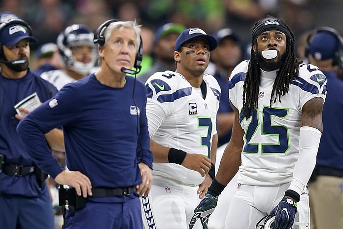 NFL OTAs Richard Sherman Seattle Seahawks Pete Carroll Russell Wilson Seahawks
