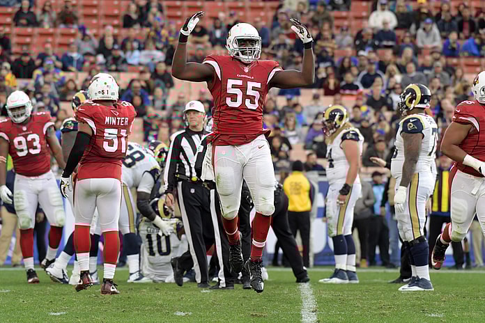 Chandler Jones celebrates