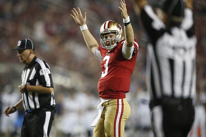 49ers now turn to C.J. Beathard to start under center.