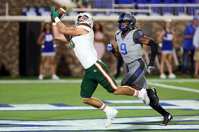 Miami receiver Braxton Berrios