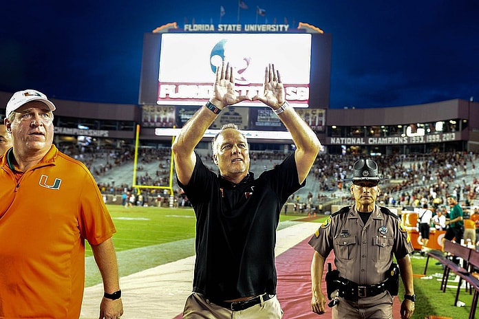 Miami Hurricanes head coach Mark Richt