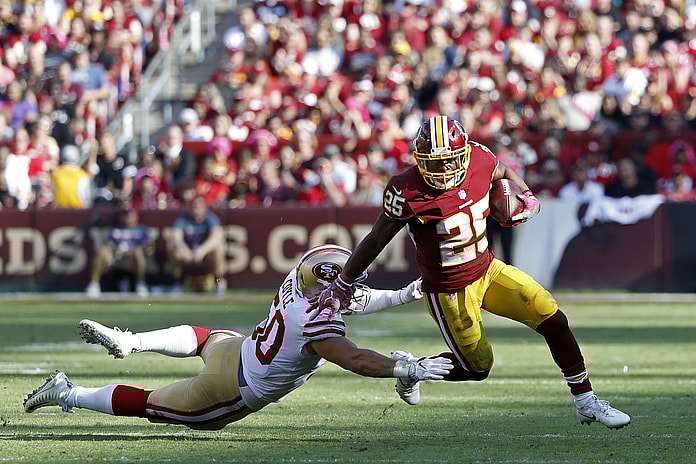 Washington Redskins running back Chris Thompson