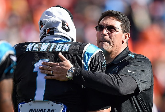 Cam Newton Ron Rivera Carolina Panthers