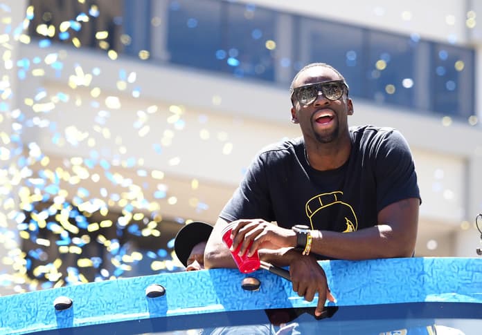 Warriors forward Draymond Green during the team's championship parade