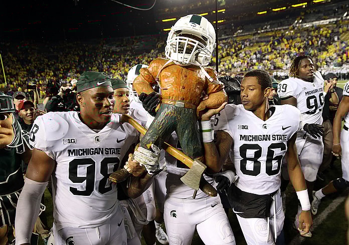 Michigan State Spartans after beating Michigan in college football Week 6