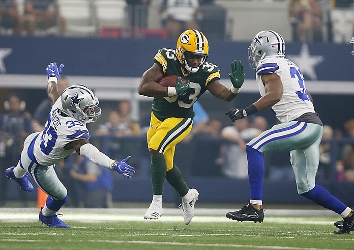 Green Bay Packers running back Aaron Jones