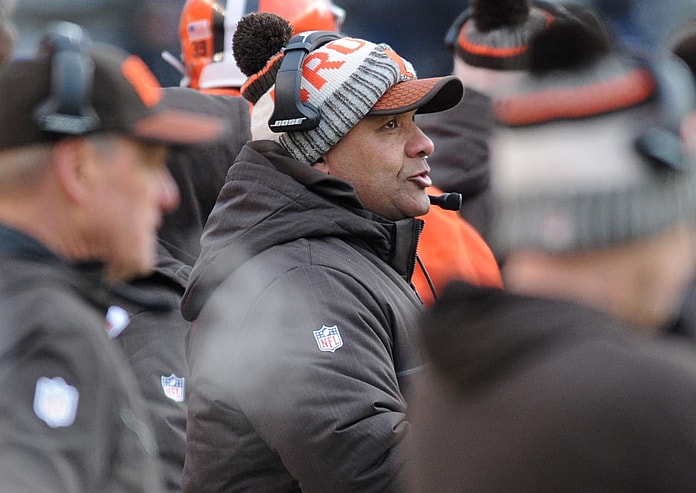 Browns head coach Hue Jackson