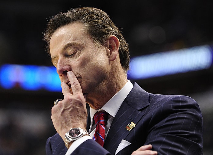 Louisville basketball coach Rick Pitino