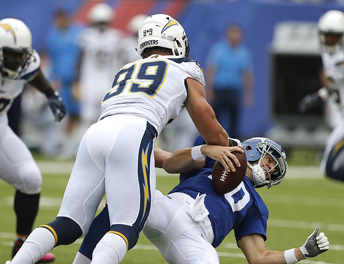 Joey Bosa dominated the Giants early on NFL Sunday.