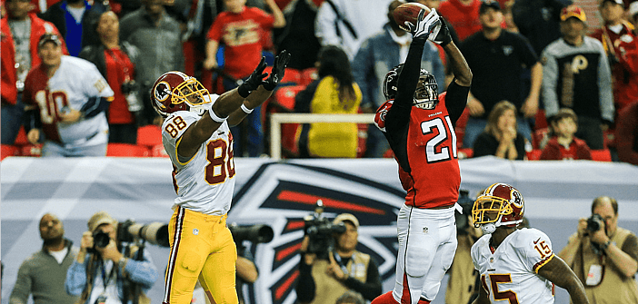 Courtesy of Falcfans.com: Trufant was a stud for the Falcons in 2013. 