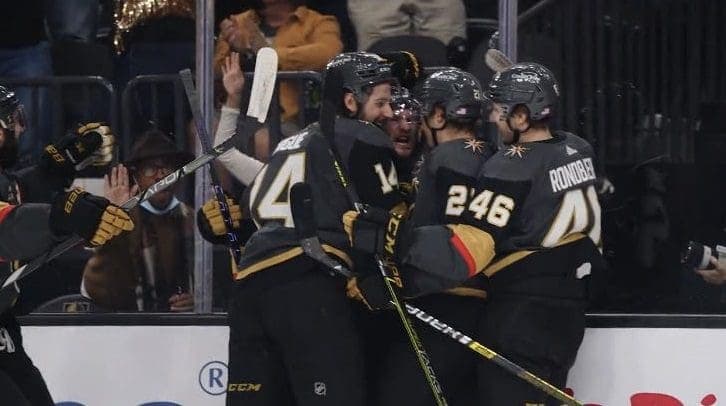 Paul Cotter First NHL Goal Vegas Golden Knights