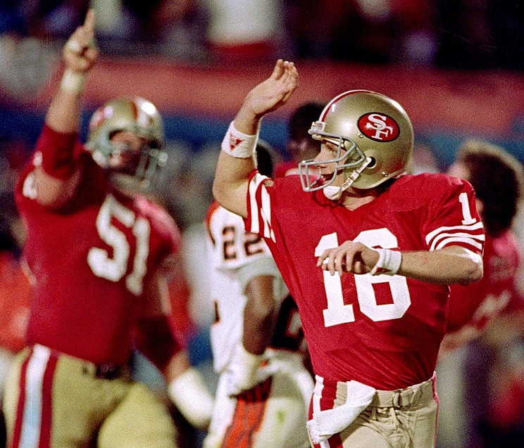 Joe Montana during Super Bowl XXIII