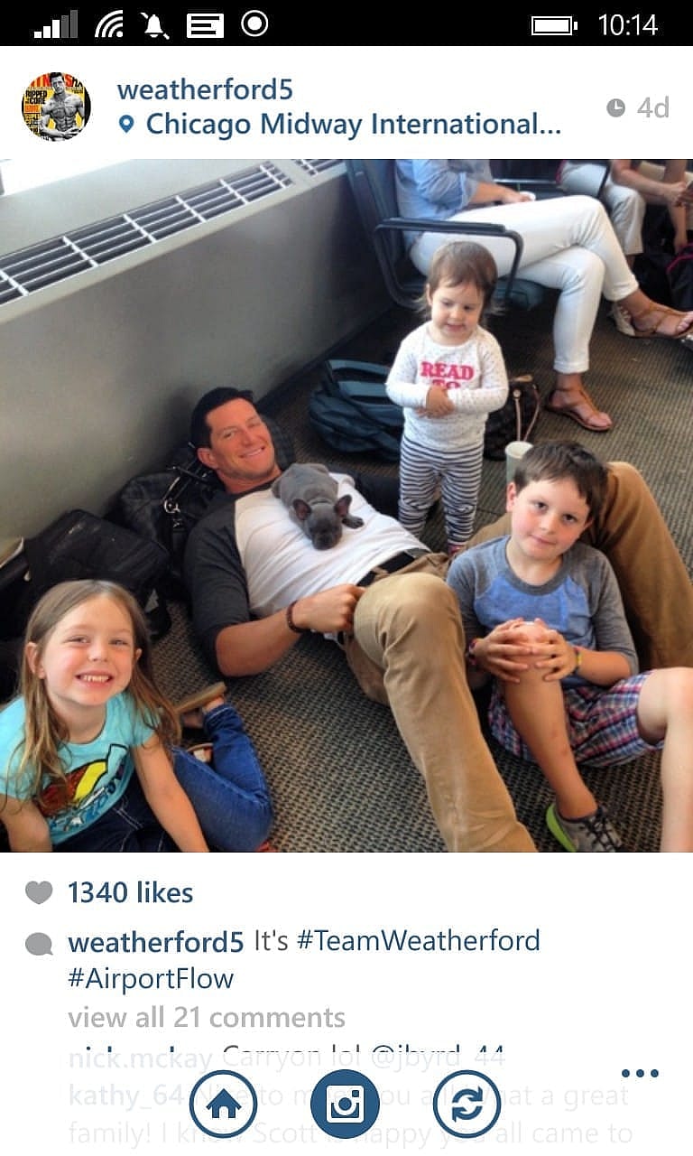 Steve Weatherford and kids