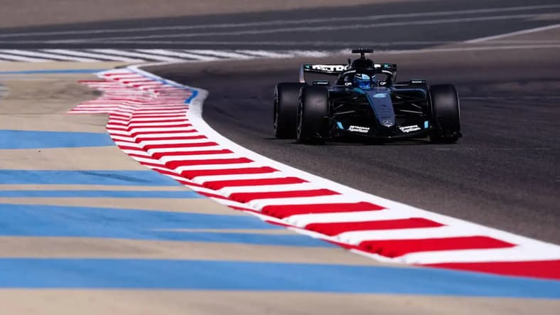 George Russell F1 Mercedes testing day 3 bahrain
