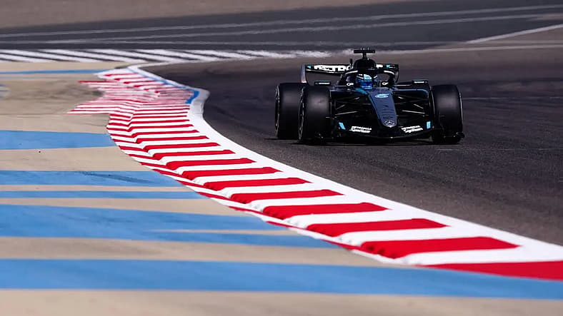 George Russell F1 Mercedes testing day 3 bahrain
