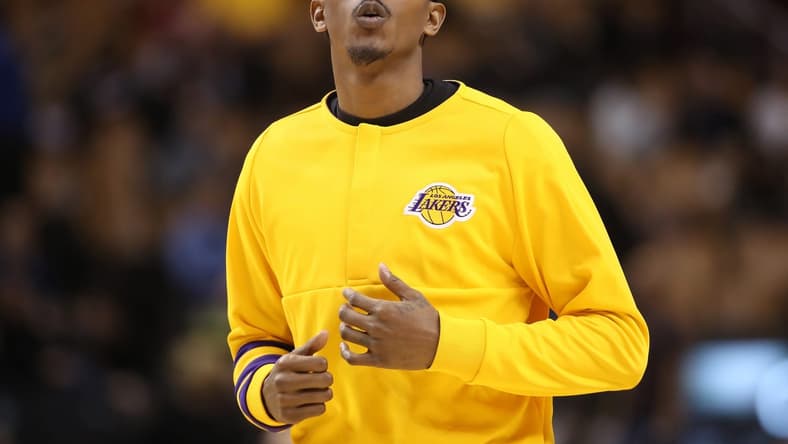 Dec 2, 2016; Toronto, Ontario, CAN; Los Angeles Lakers point guard Lou Williams (23) warms up before the start of their game against the Toronto Raptors at Air Canada Centre. The Raptors beat the Lakers 113-80. Mandatory Credit: Tom Szczerbowski-USA TODAY Sports