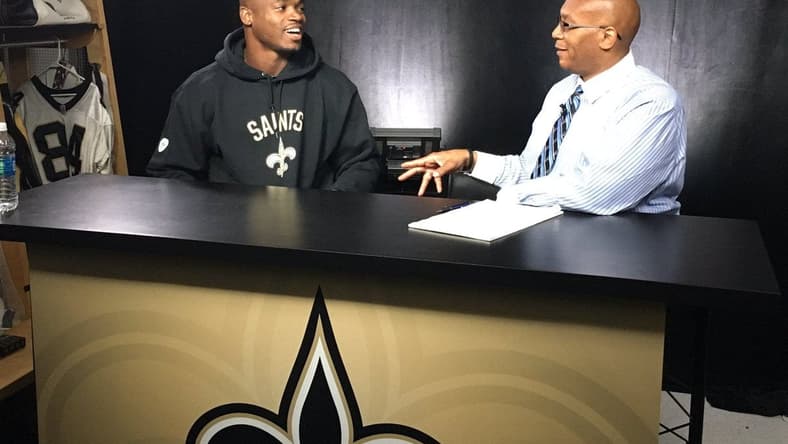 New Orleans Saints running back Adrian Peterson