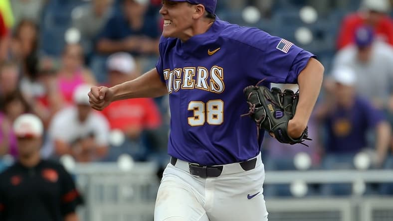 LSU closer Zach Hess embracing his Wild Thing persona