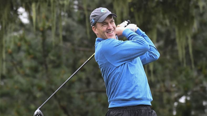 Future Hall of Fame quarterback Peyton Manning talks about playing golf with President Trump.