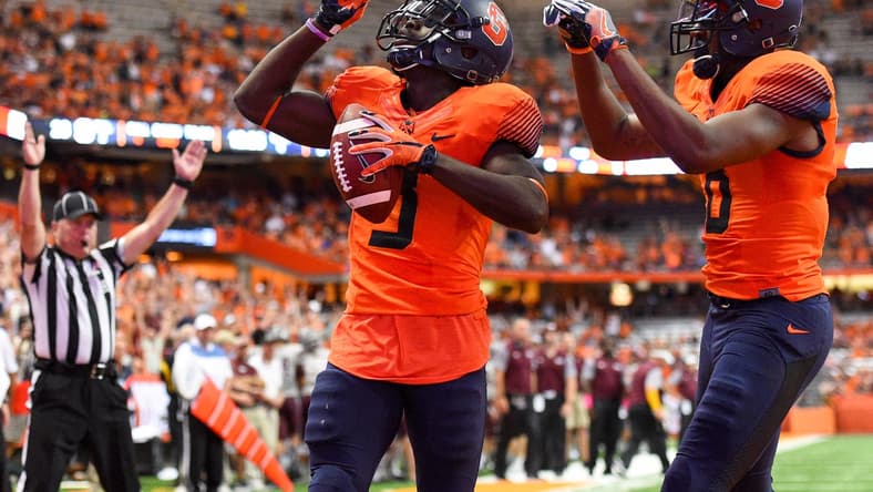 Syracuse receiver Steve Ishmael during college football Week 7