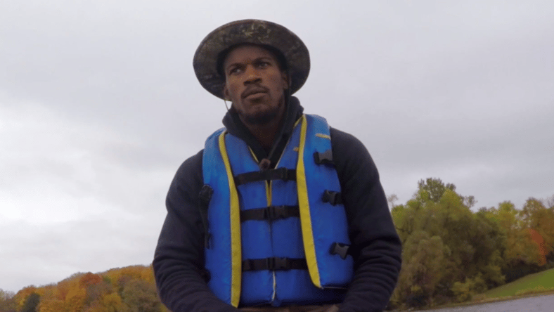 Jimmy Butler outdoors in Minnesota