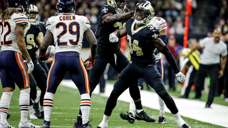 Saints defensive back Justin Hardee