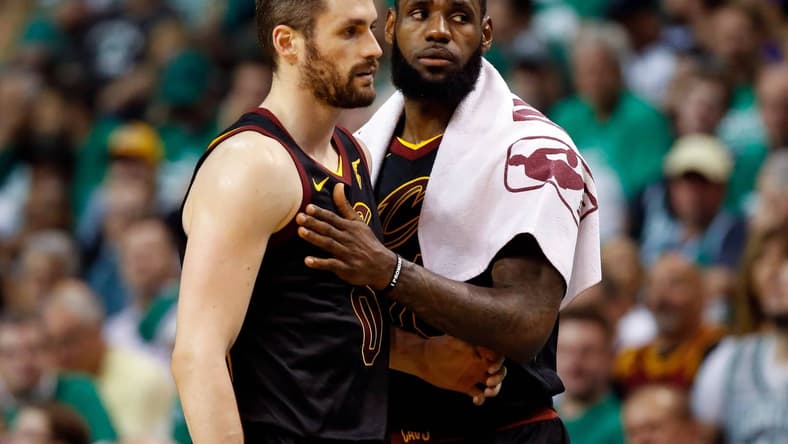Cavaliers stars LeBron James and Kevin Love