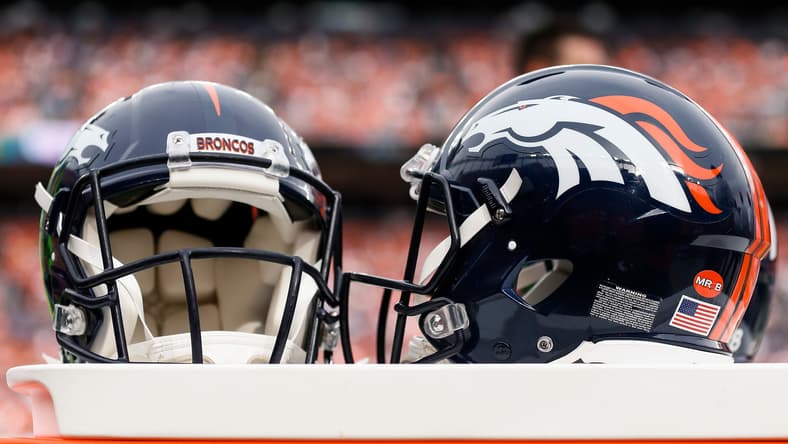 Denver Broncos helmets