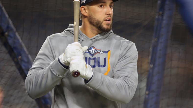 Astros' George Springer before playoff game against Yankees.