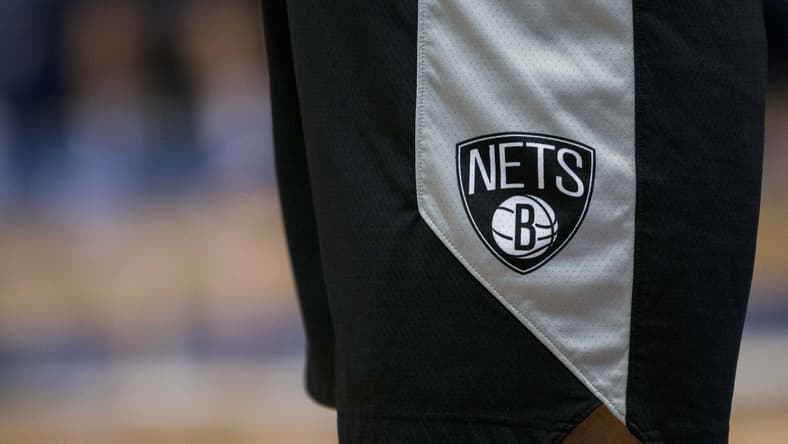 General Nets logo during NBA game against the Mavericks