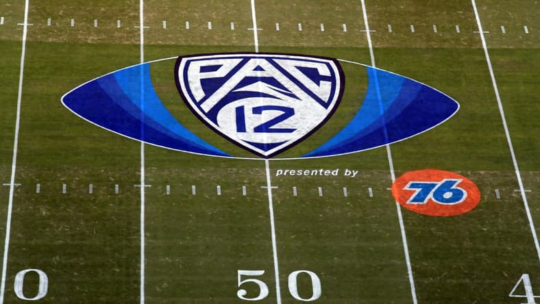 Pac-12 logo at midfield