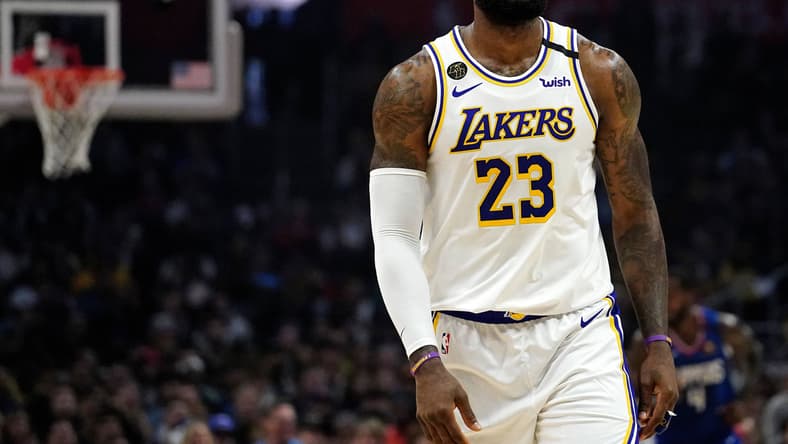LeBron James plays against the Los Angeles Clippers