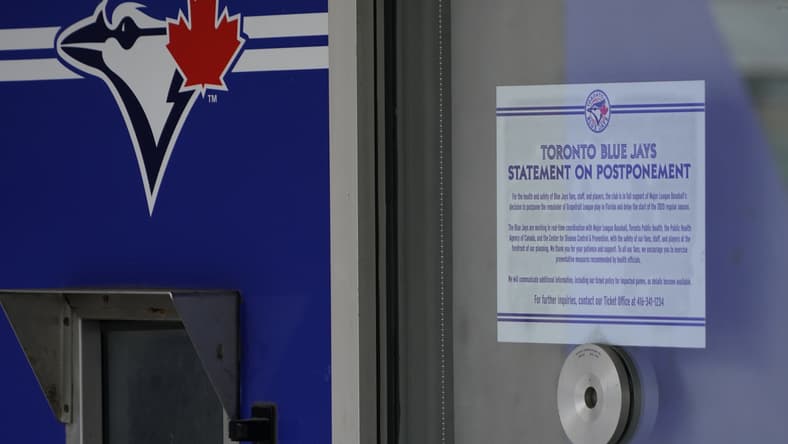 Rogers Centre in Toronto after Blue Jays season opener was postponed.