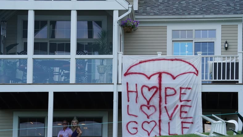 Sign at the PGA Travelers Championship