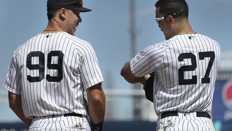 New York Yankees stars Aaron Judge and GIancarlo Stanton