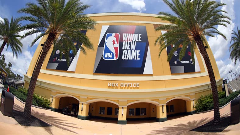NBA banner for season restart in Orlando