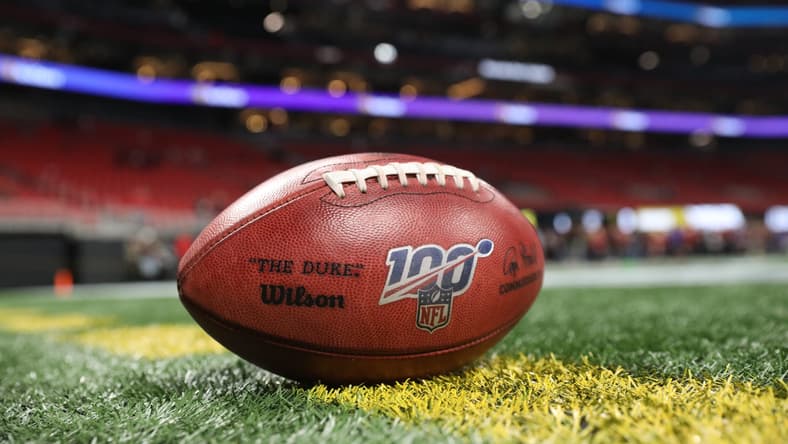 NFL football on field