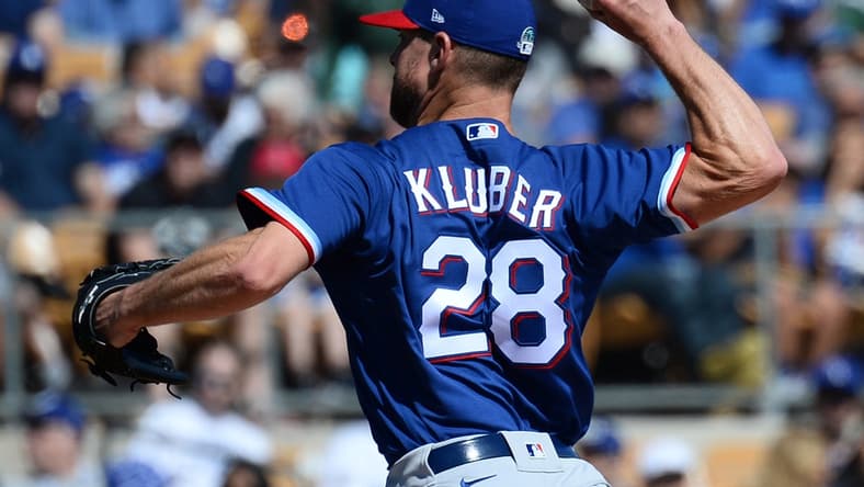 Texas Rangers starting pitcher Corey Kluber