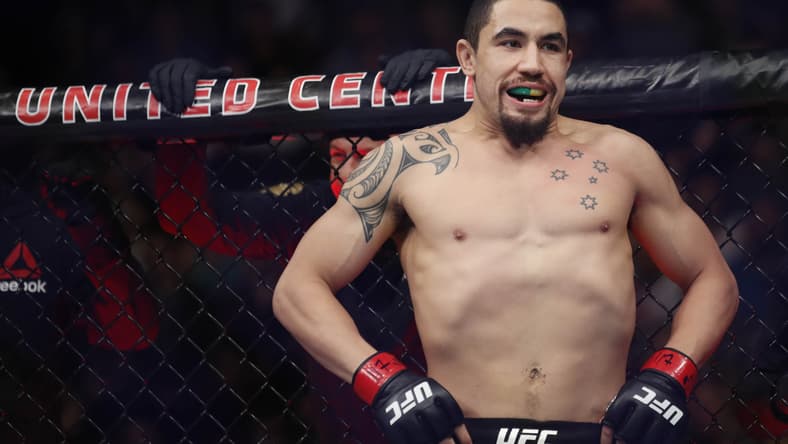 Robert Whittaker during UFC 225 bout at the United Center.